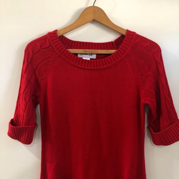 Jessica H Red Sweater Dress - Picture 2 of 8